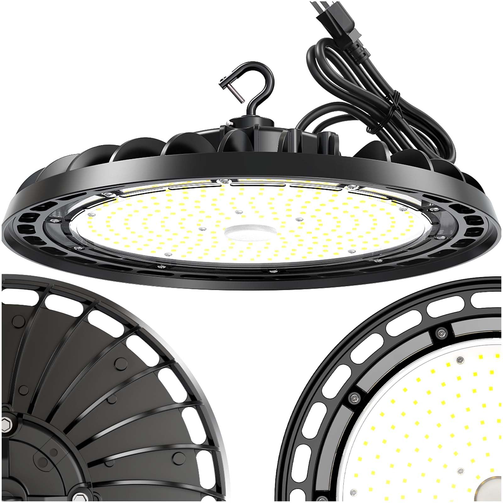 EdisonPar LED High Bay Light 240W PREM 1-Pack, 12' UFO Commercial